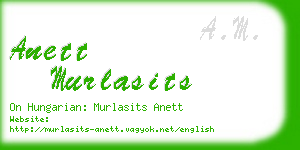 anett murlasits business card